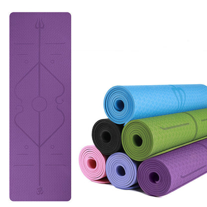 Yoga Mat Two-Color 6mm Posture Line Fitness Mat