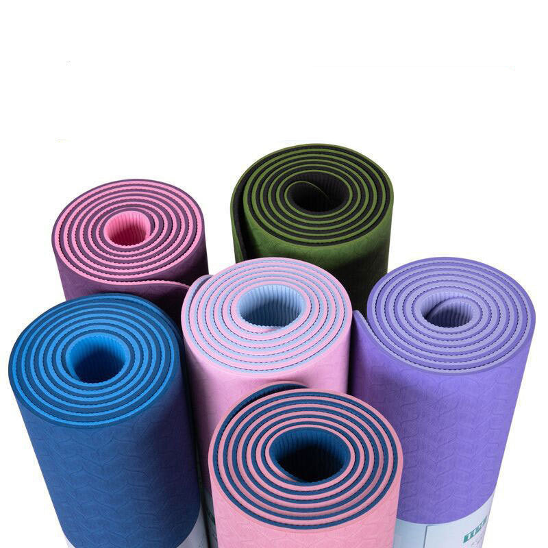 Yoga Mat Two-Color 6mm Posture Line Fitness Mat