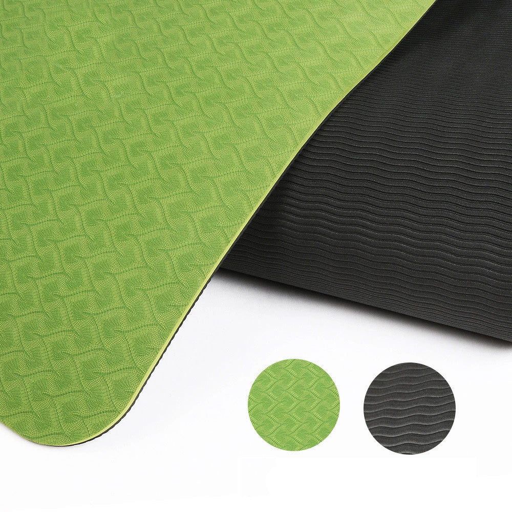 Yoga Mat Two-Color 6mm Posture Line Fitness Mat