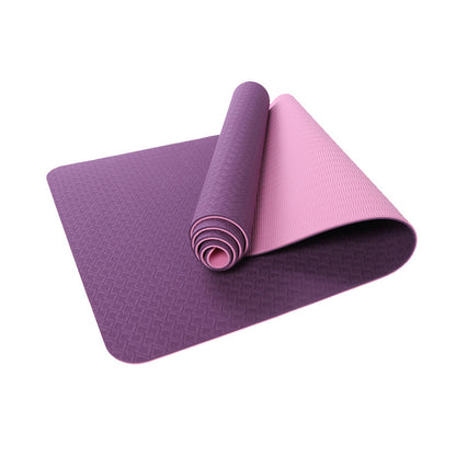 Yoga Mat Two-Color 6mm Posture Line Fitness Mat